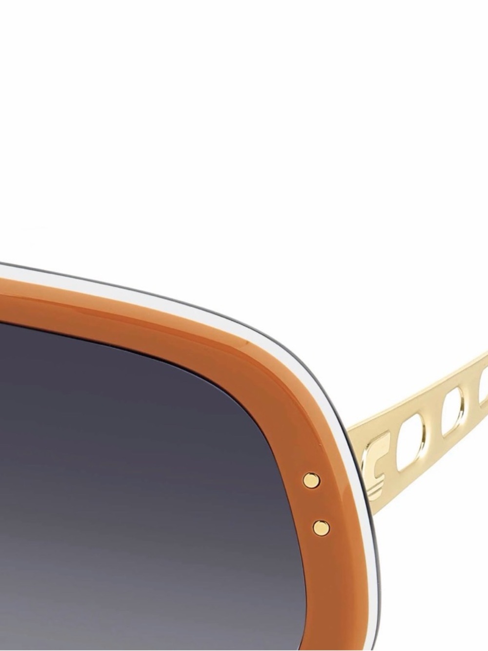 New Carrera Flaglab 17 C3E9O Oversized Shield Sunglasses in Orange, Authentic - Picture 6 of 12
